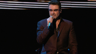 George Michael singing close-up. London, 2008.