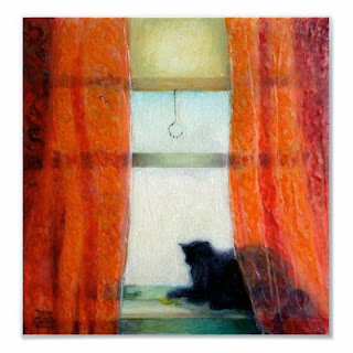 autor obrazu: Trisha Church, źródło: http://www.zazzle.co.uk/cat+in+window+art?pg=5