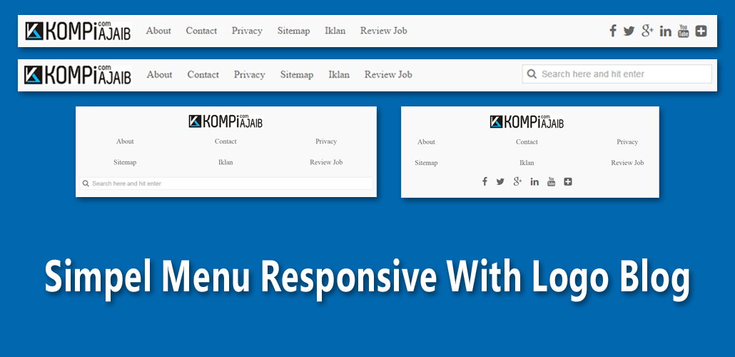 Simple Menu Responsive With Logo And Search Box Simple Menu Responsive With Logo And Search Box