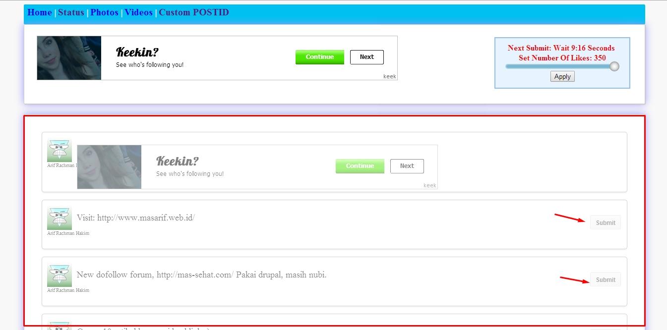 Cara Agar Status Facebook di Like Banyak Orang (Auto Like) Cara Agar Status Facebook di Like Banyak Orang (Auto Like)