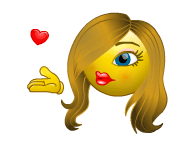 Girl smiley blowing a kiss
