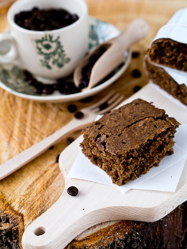 Peaches and Donuts Vegan Chocolate Coffee Cake