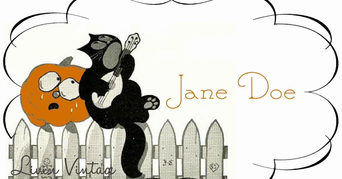 Halloween cards place demon retro cat vintage placecards printable livin vintage: Free Vintage Halloween Place Card Printable