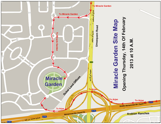 flower garden miracle garden location map