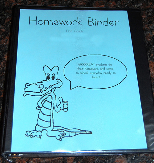 First grade homework binder ideas image