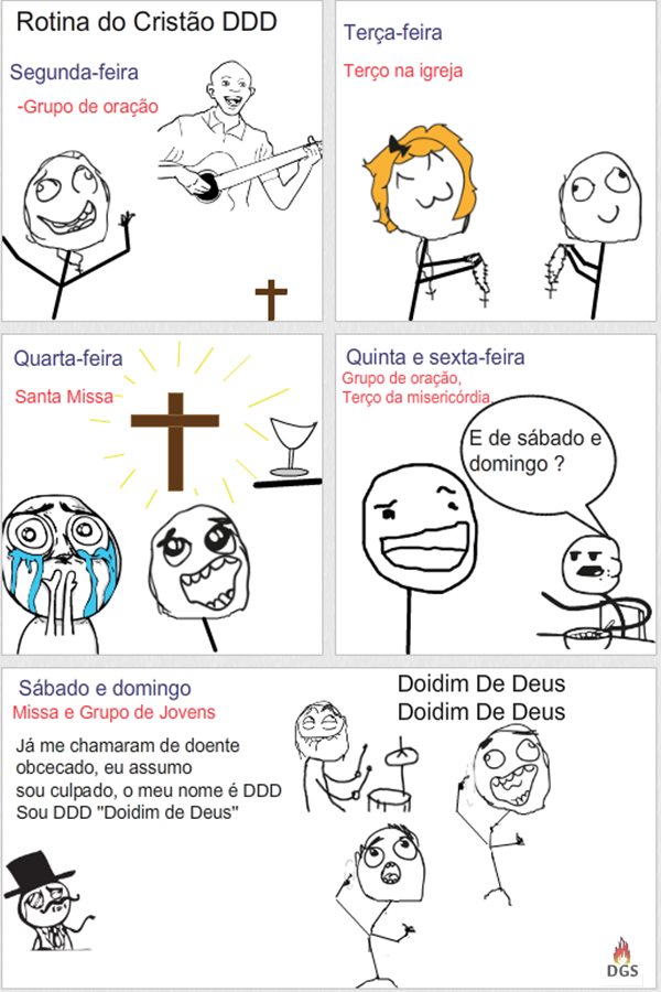 Memes católicos - Da série Jogar futebol é pecado