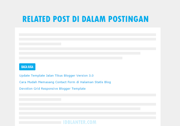 Cara Memasang Related Post di Dalam Postingan Blog