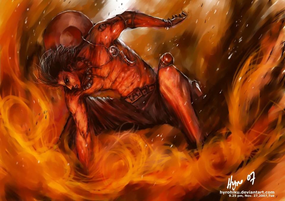 ace fire fist fan piece anime wallpapers portgas arts asce luffy