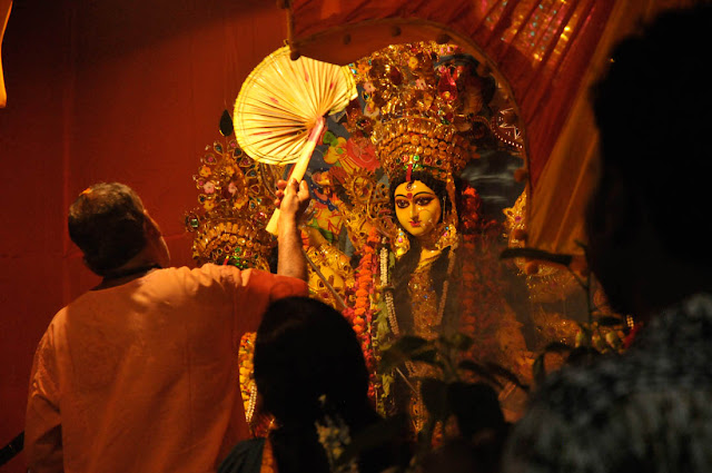 Mahaastami Sandhya Aarati at my neighbour's house was a truly memorable experience. Shot with the Nikon D300 and the Nikon 18-70mm zoom @ 1600 ASA.