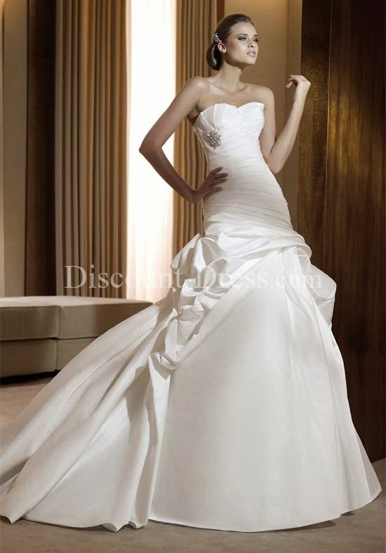 Ball Gown Sweetheart Taffeta Sweep wedding Dress