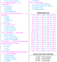 TEST DE NIVEL GENERAL (Spanish level check sheet) TEST DE NIVEL GENERAL (Spanish level check sheet)