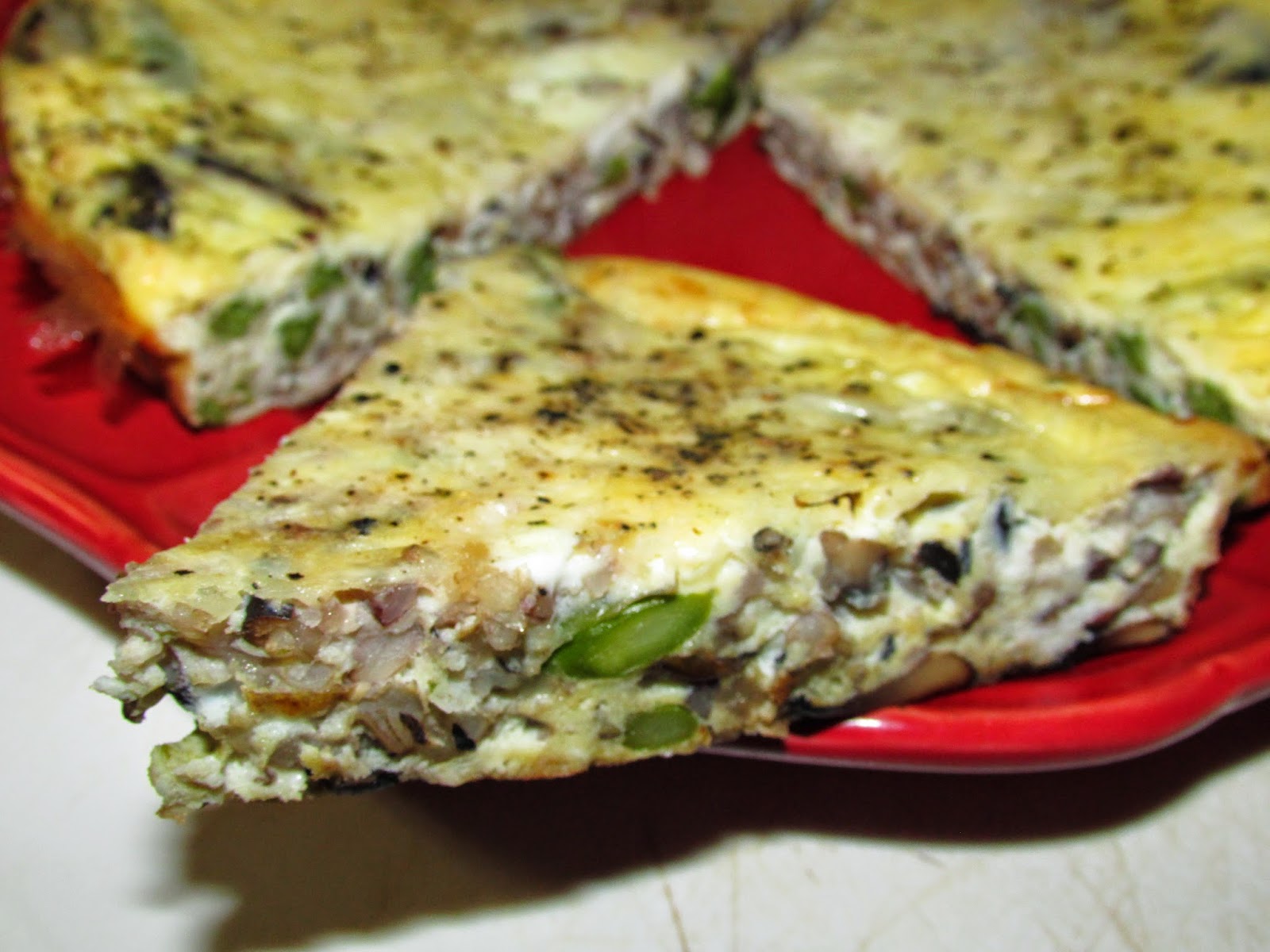 For the Love of Food Wild Rice, Asparagus, and Portobello Frittata