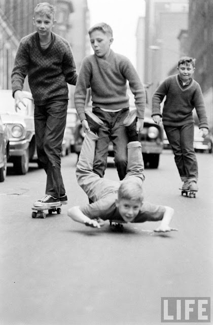 Black And White Photography Vintage City Kids Skateboard Black And White Photography Vintage City Kids Skateboard