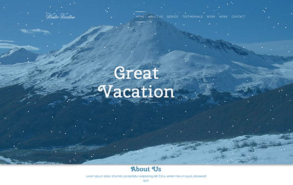 Winter Vacation – Responsive Winter Travel HTML Template