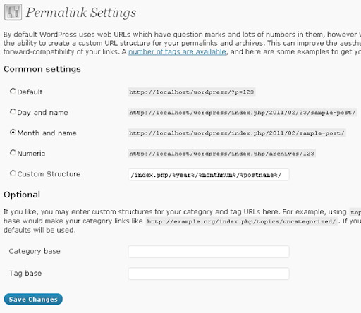 Index.php+wordpress+permalinks