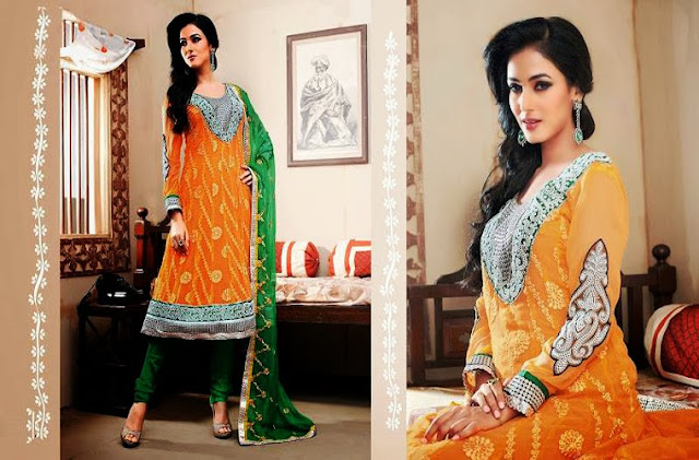 Sonal Chauhan In Rang Collection 2013 By Saheli Couture