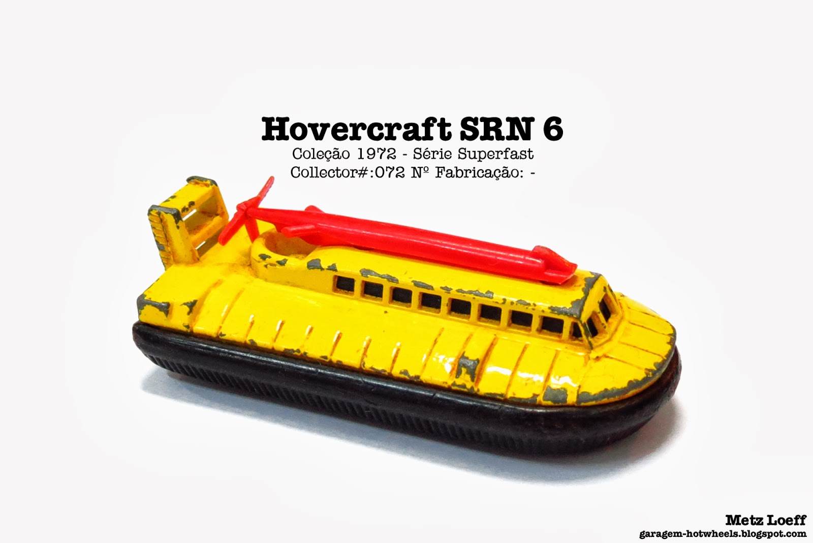 Garagem Hot Wheels matchbox Hovercraft SRN 6