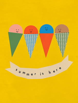 Festive Summer Artwork by Anna Kövecses via Kickcan & Conkers