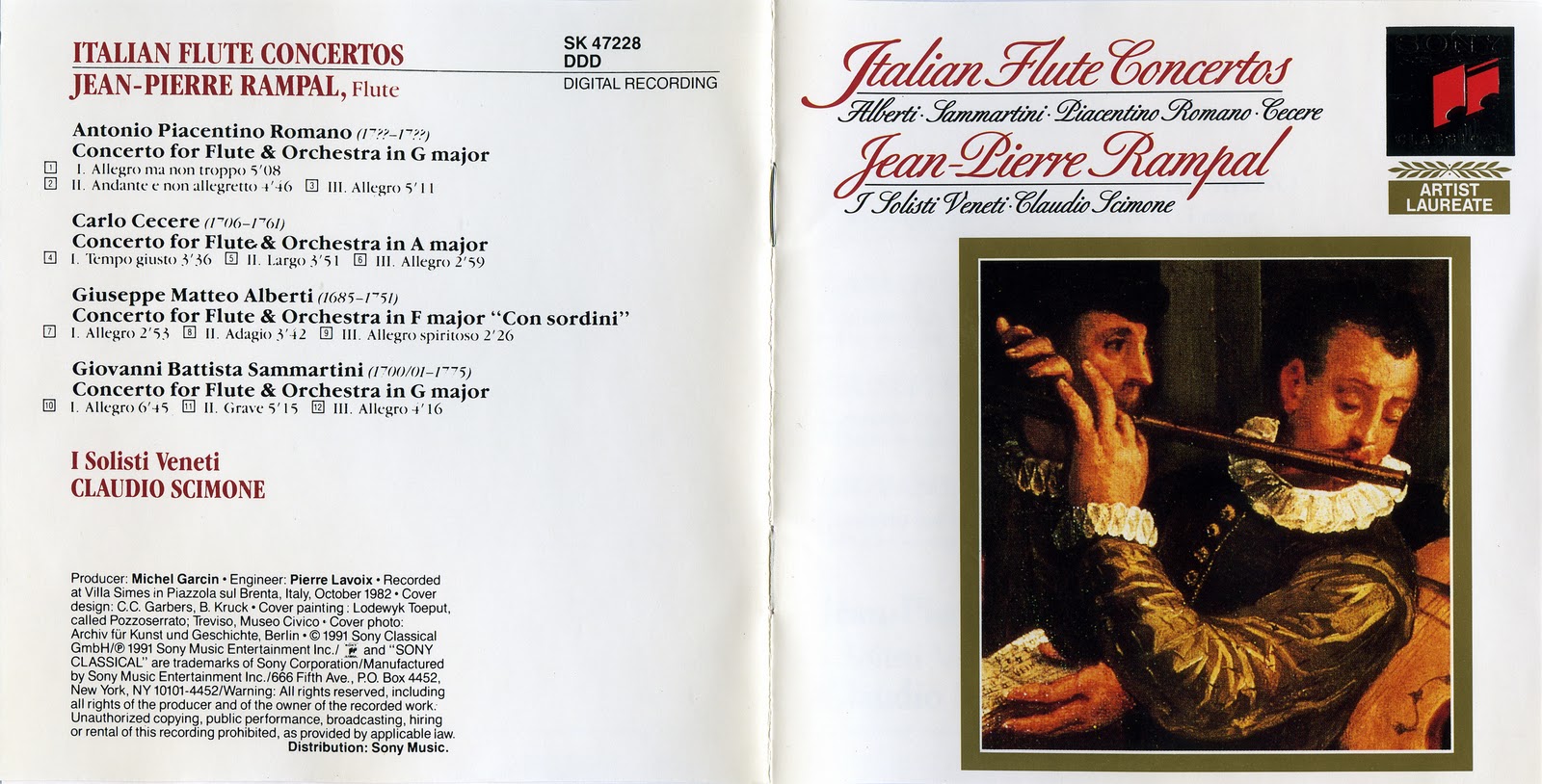 Italian Flute Concertos J. P. Rampal The Flute Corner