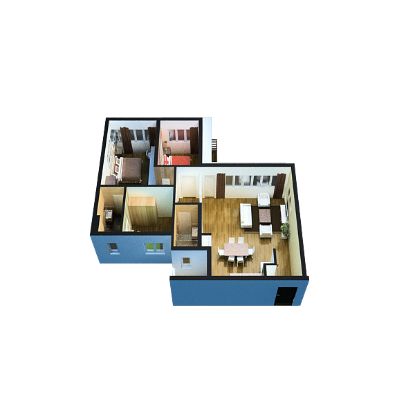 Căn hộ chung cư loại B: 95m2