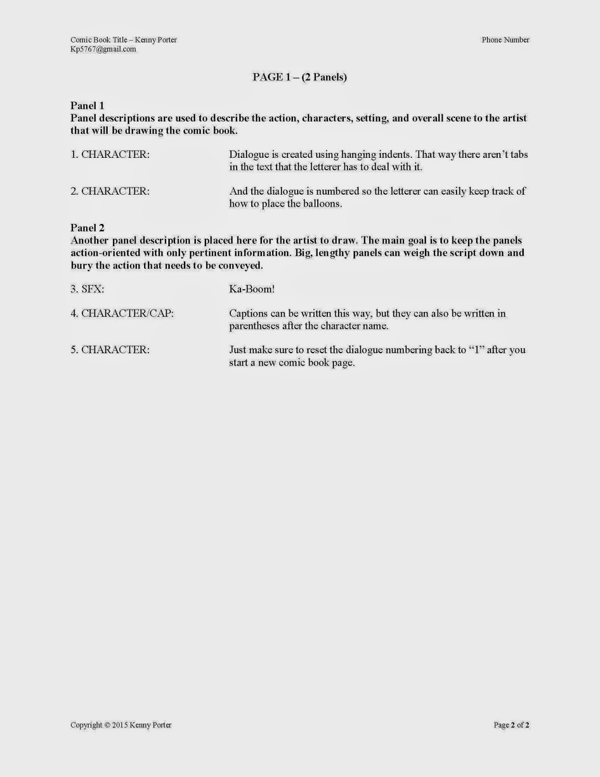 comic book script template ivedi preceptiv co playwriting format template