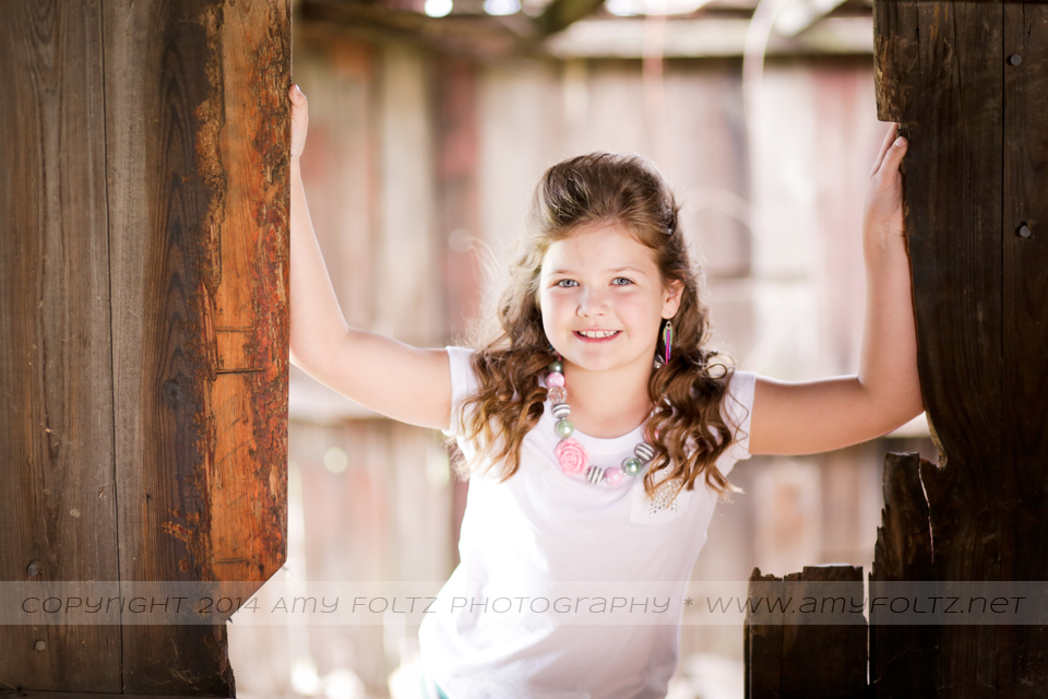 photo of girl in barn - Terre Haute photographer