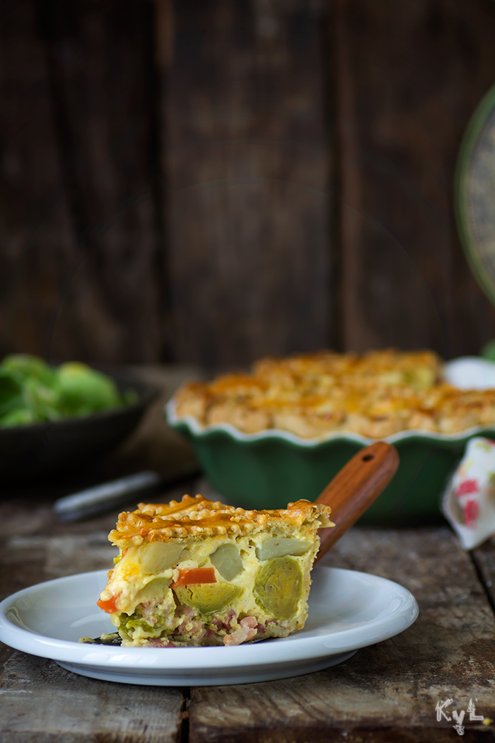 Kanela y Limón Quiche de coles de bruselas y beicon