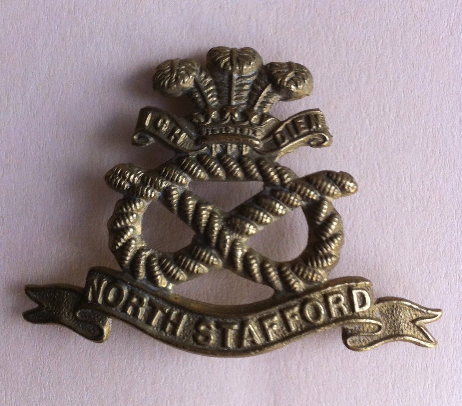 Cap badge of the North Staffordshire Regiment