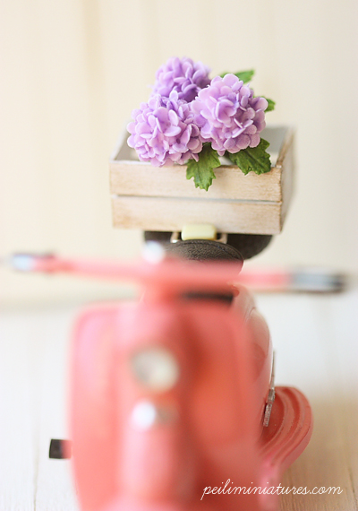 Dollhouse Miniature Flowers- Purple Hydrangeas