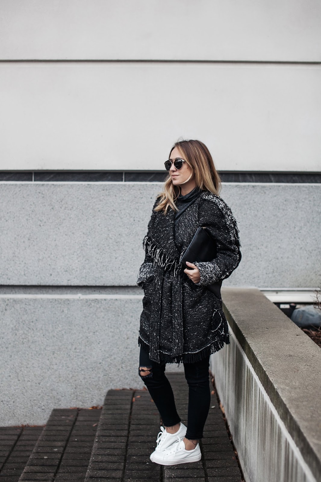 Fringe Blanket Coat The Fashionably Broke