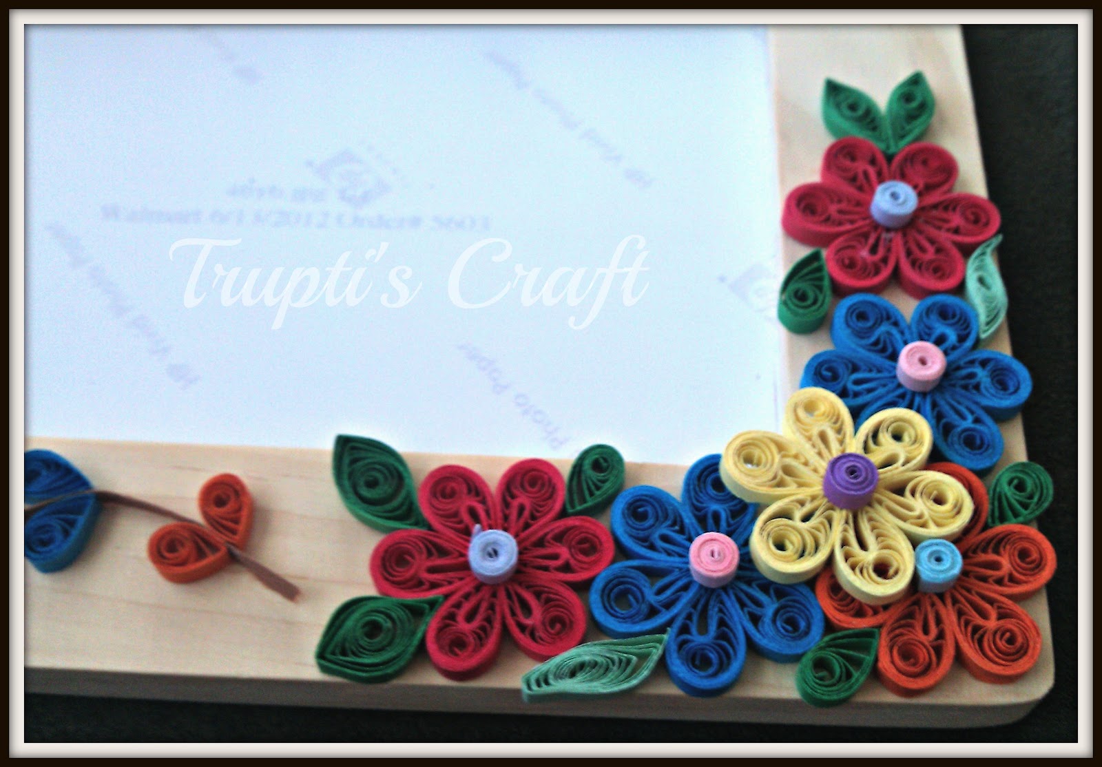 Trupti's Craft Paper Quilled Picture Frame