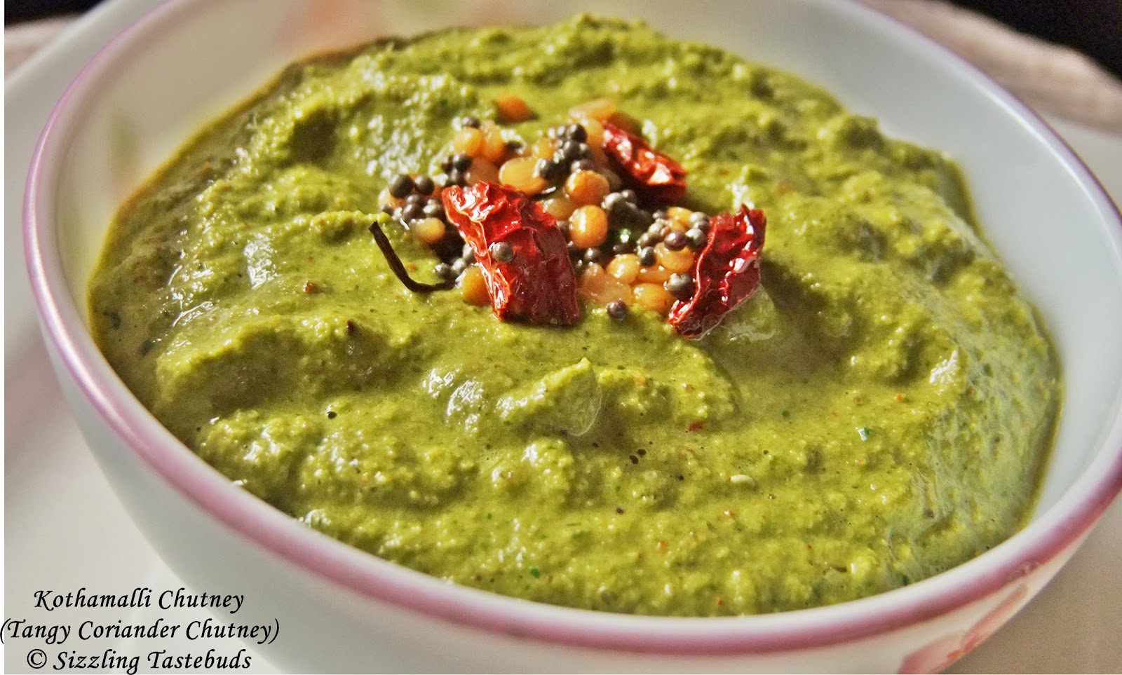 Sizzling Tastebuds Kothamalli Chutney Tangy Coriander Chutney