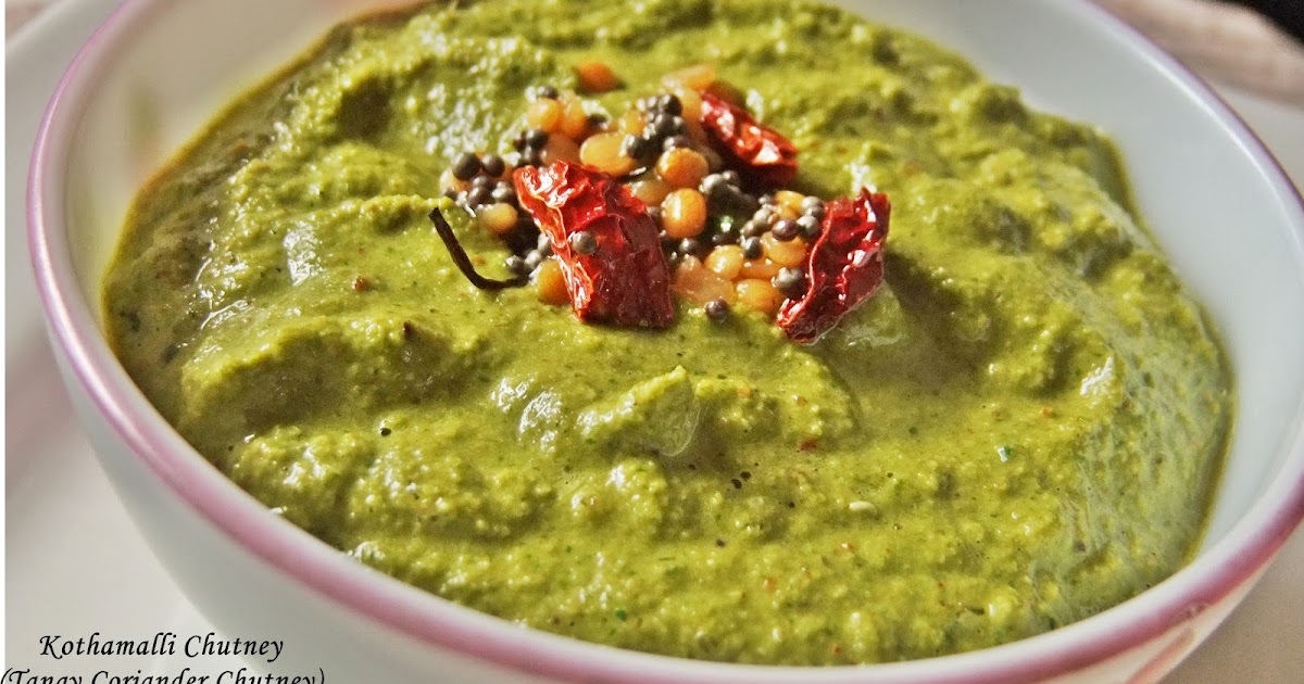 Sizzling Tastebuds Kothamalli Chutney Tangy Coriander Chutney
