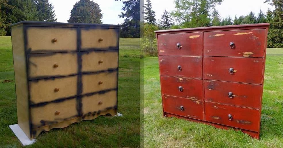 4 the love of wood TIPS FOR DISTRESSING primer red dresser