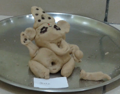 eco friendly Ganesha idol made of flour