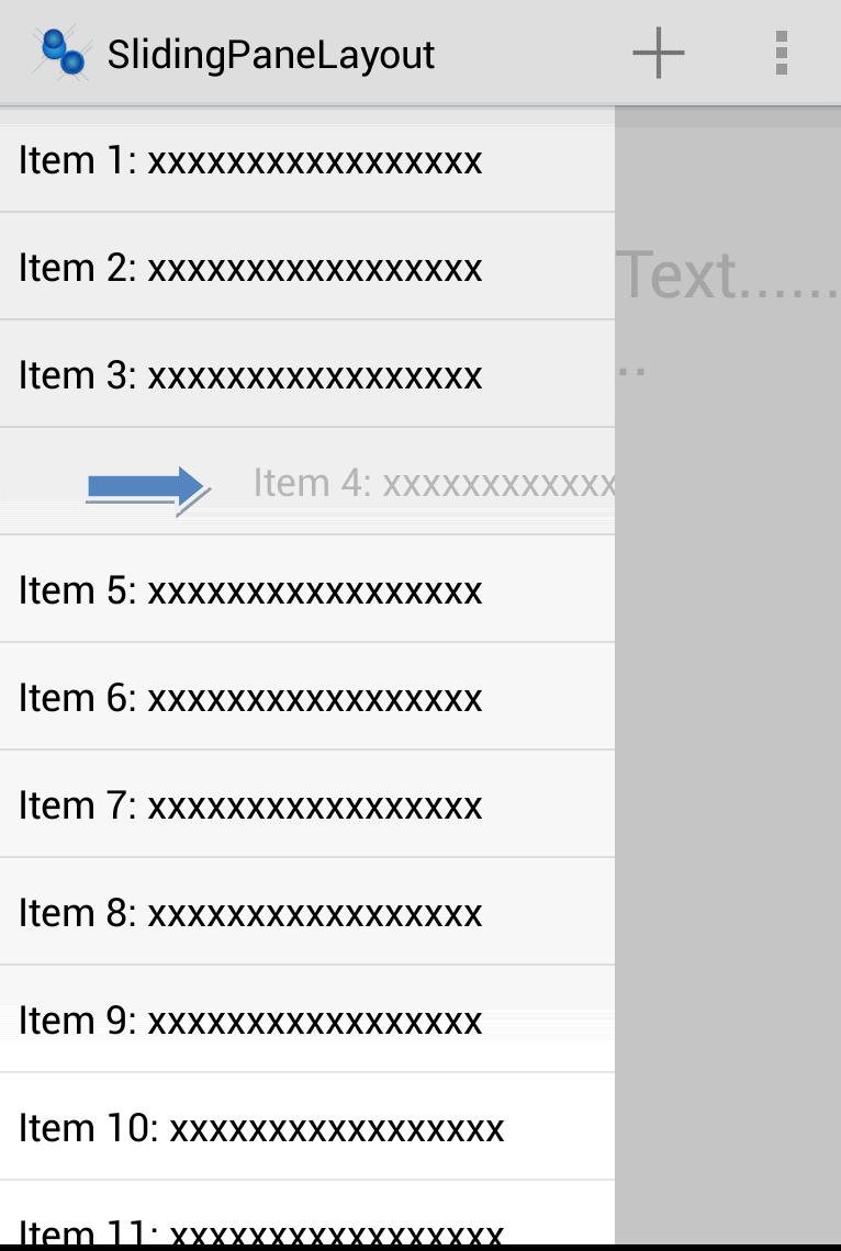 Slidingpanelayout Implementing Swipe To Remove Items In List And