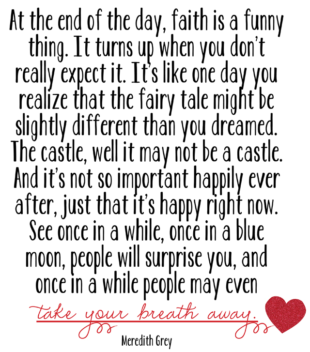 Meredith Grey Quote, Take Breath Away, Tiny Bits of Truth