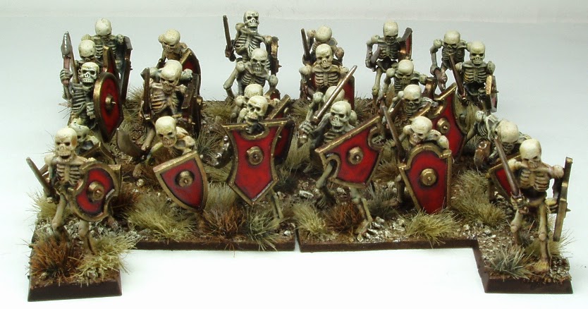 WARLORDS OF EREHWON MIIFIGS SWORDS AND SORCERY SKELETON CAVALRY UNIT 25MM 