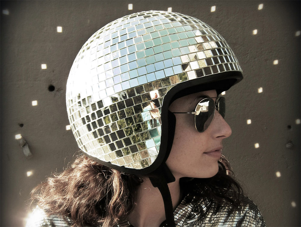 neatr How to make a disco ball motorcycle helmet