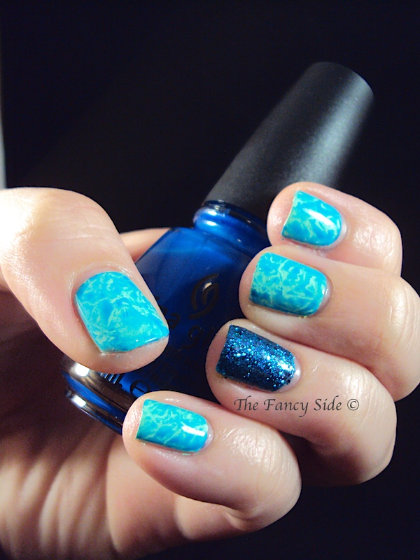 The Fancy Side Saran Wrap Mani