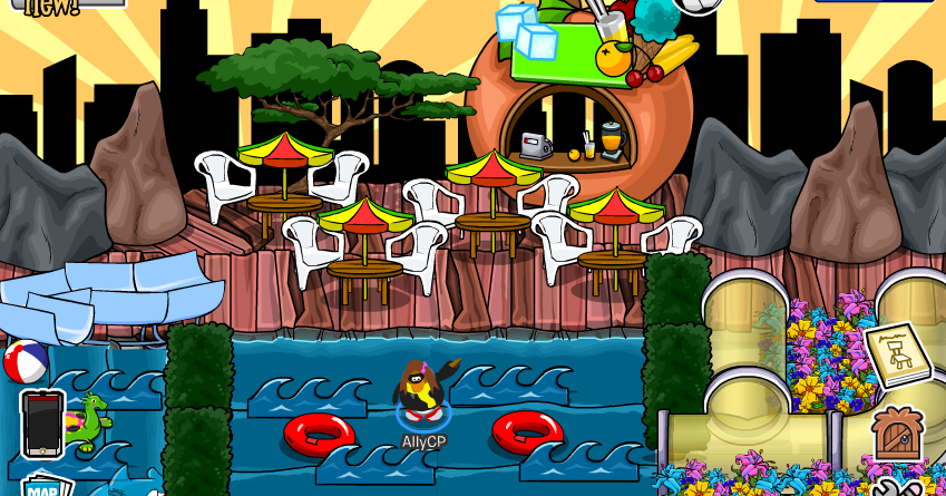 Club Penguin Igloo Ideas: Waterpark