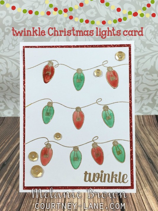 Courtney Lane Designs Twinkle Christmas lights card