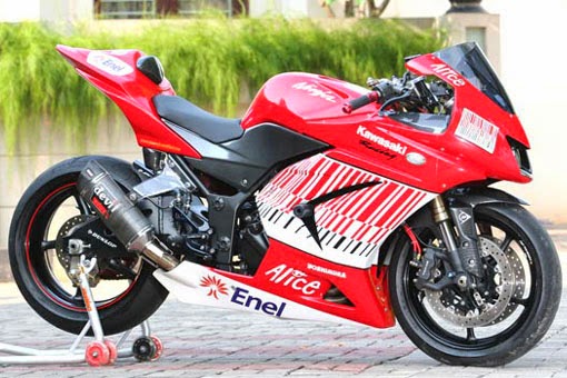 modifikasi new ninja 250 red