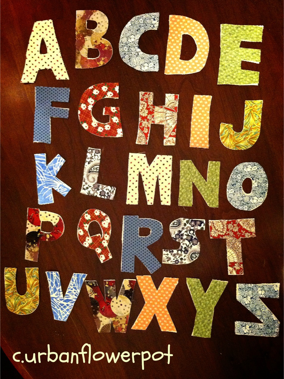 Urban Flowerpot Fabric Letters and Felt Family Projects