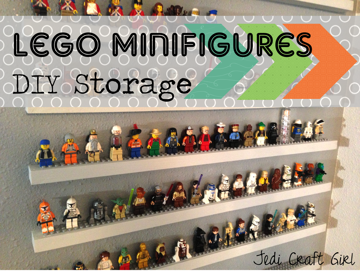 Jedi Craft Girl: DIY Lego Minifigure Storage Shelves Tutorial