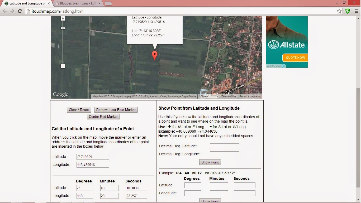 CARA MUDAH MENCARI TITIK KOORDINAT (LATITUDE - LONGITUDE)