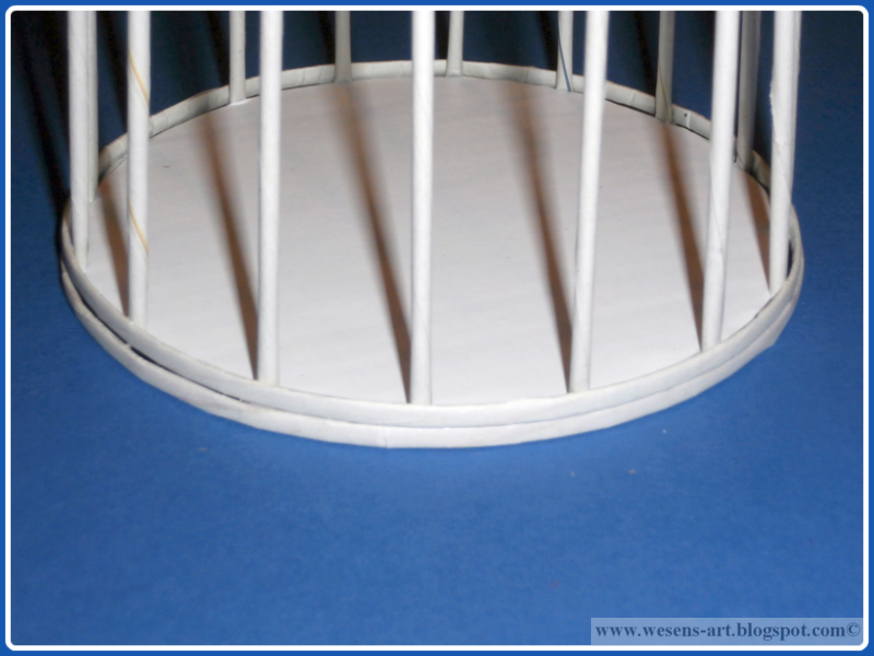 WesensArt Bird cage made of newspaper