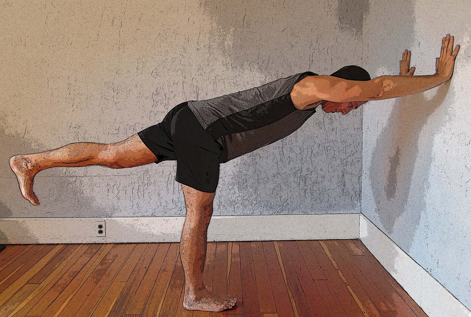 yoga for healthy aging featured pose warrior 3 wall yoga for healthy aging featured pose warrior 3 wall