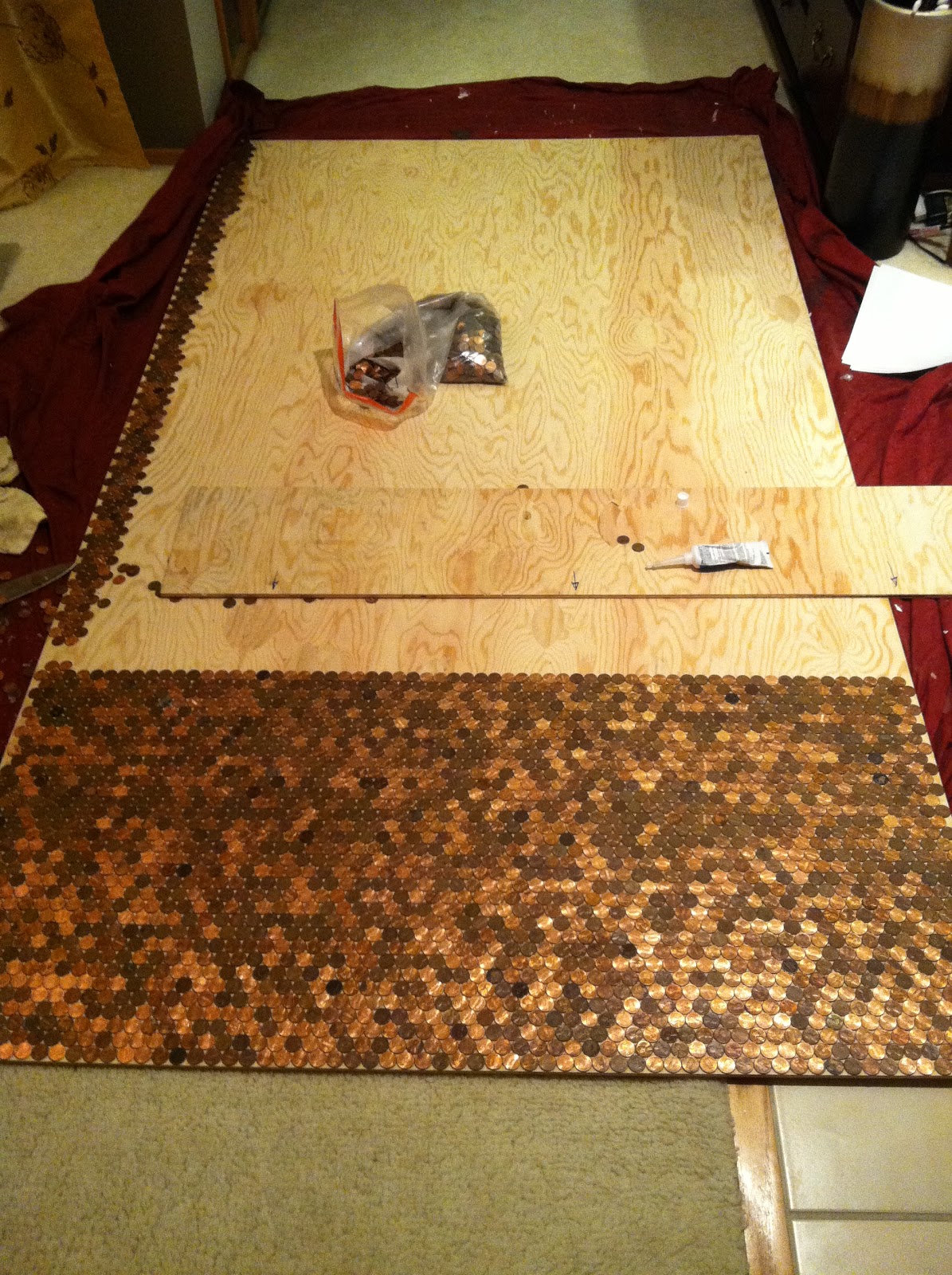 Lunges and Lemon Squares: Penny Wall Tutorial