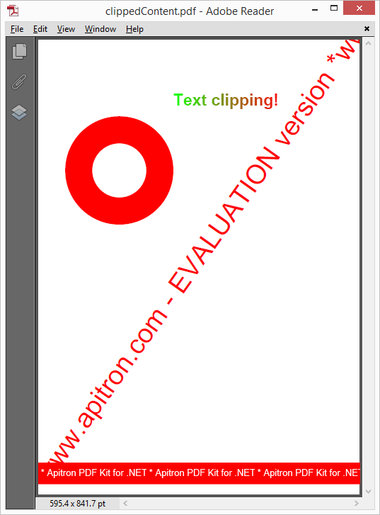 Pic. 1 Clipping based on graphics path and text string Pic. 1 Clipping based on graphics path and text string